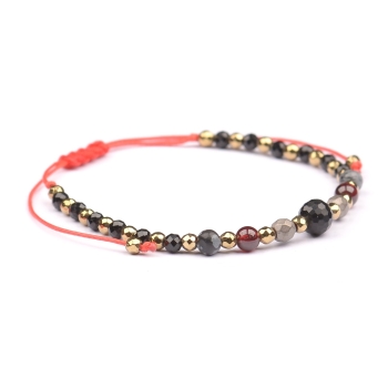 Bransoletka celebrytka TURMALIN + znak zodiaku SKORPION zodiak